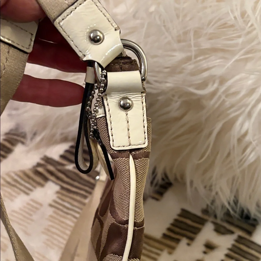 Coach Tan and Cream Swingpack Crossbody Bag